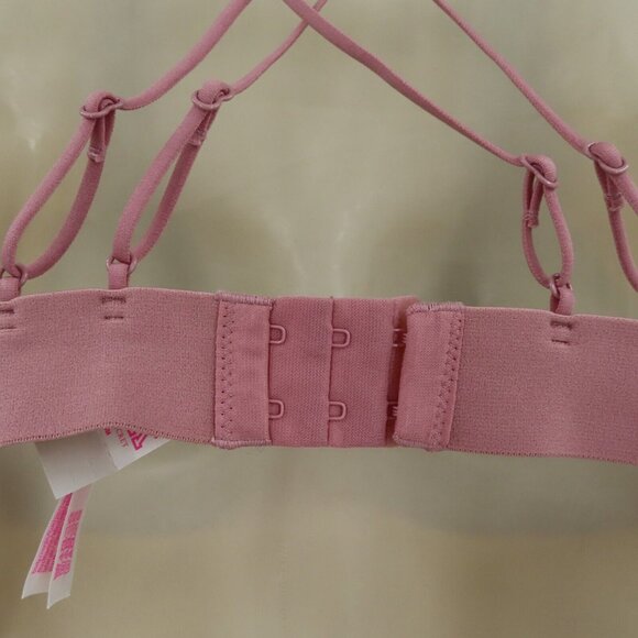 PINK Victorias Secret Small Lace Bralette V Neck Floral Flower Bra Strappy NEW - Picture 7 of 15